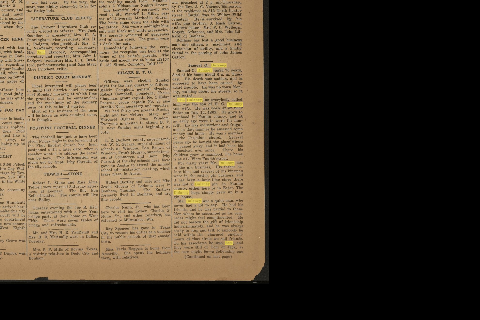 Samuel O Dulaney image connected to documented Four Winds history