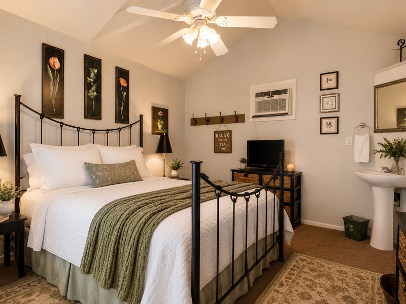 Judge Roy Bean Cottage private guest space at Four Winds