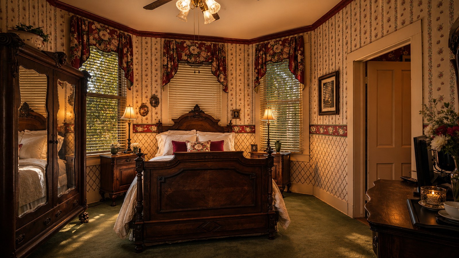 Sam Rayburn Suite historic lodging room Bonham TX